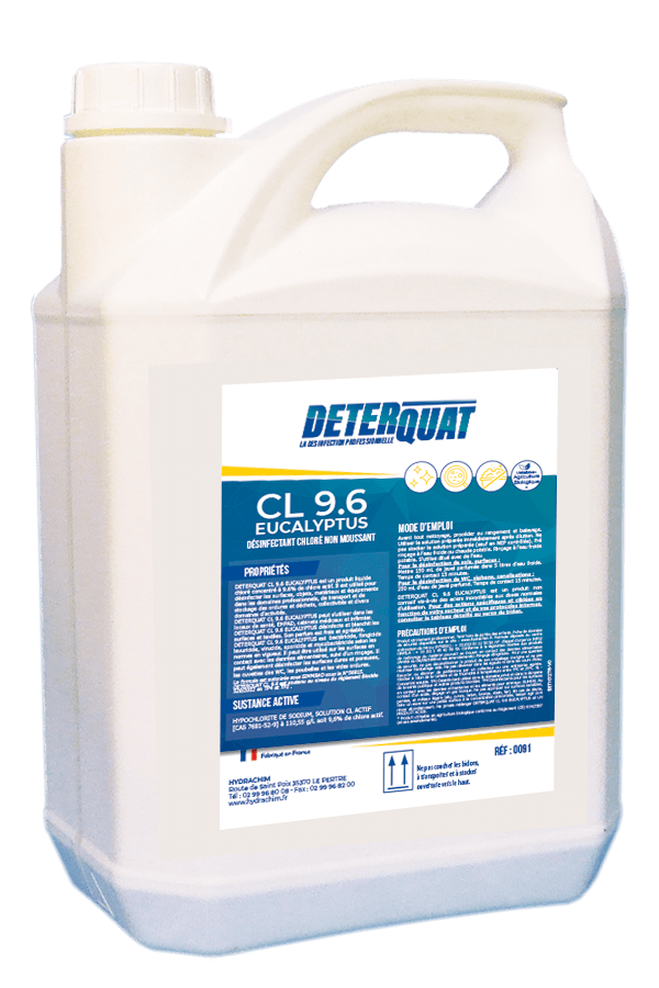 Déterquat CL 9.6% Eucalyptus - 5L - HYDRACHIM