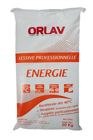 Lessive en poudre Energie - ORLAV - HYDRACHIM - 20Kg