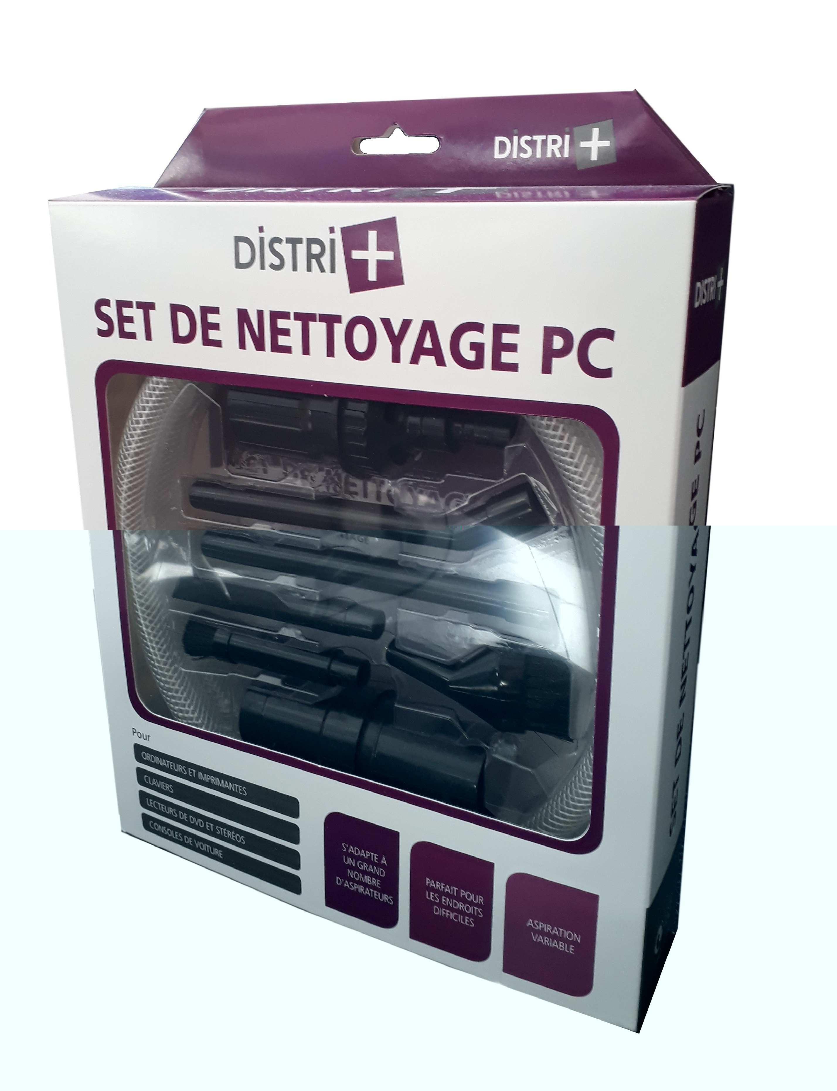 Kit nettoyage ordinateur - Set de raccordement à aspirateur- DISTRIB +