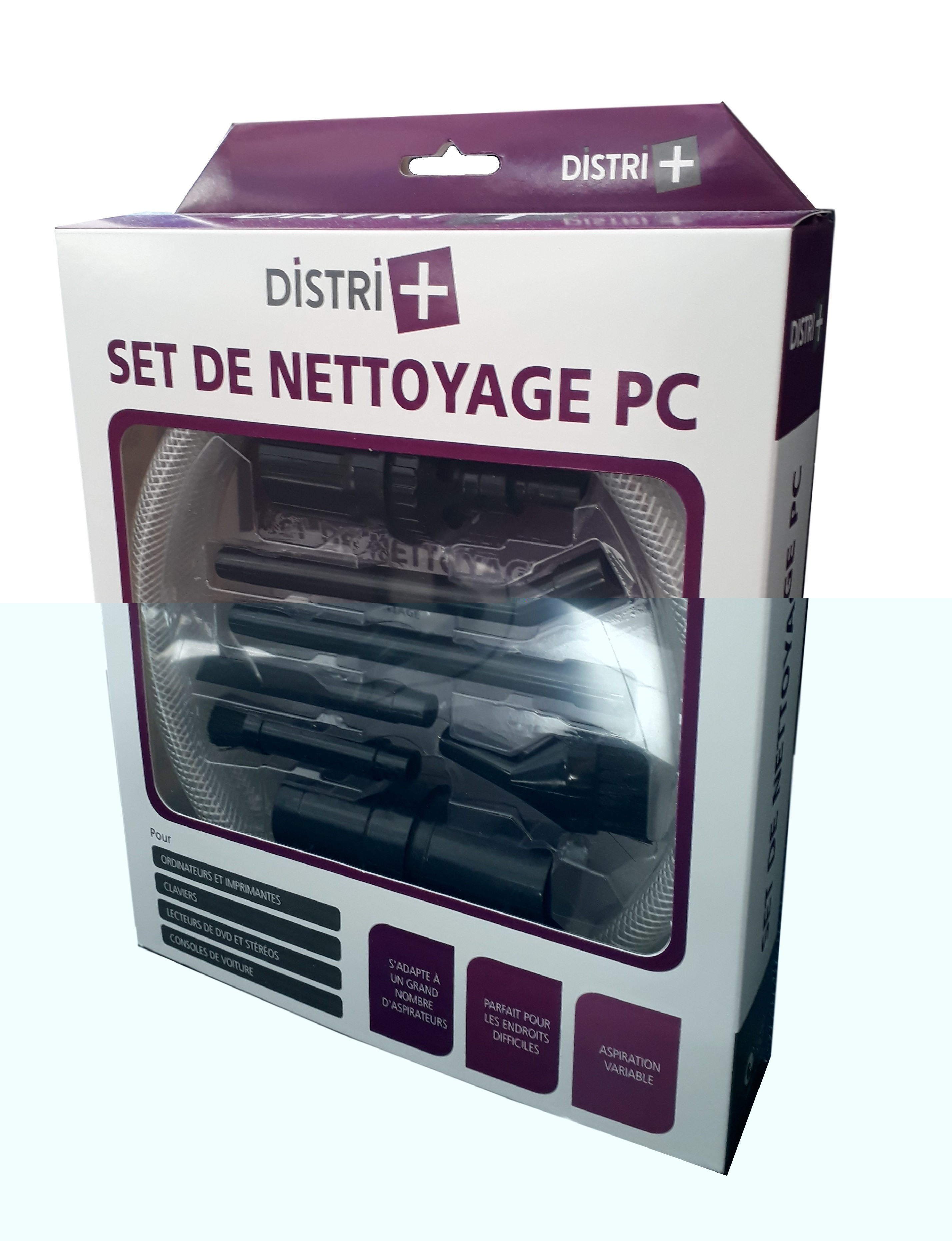 Kit nettoyage ordinateur - Set de raccordement à aspirateur- DISTRIB + 