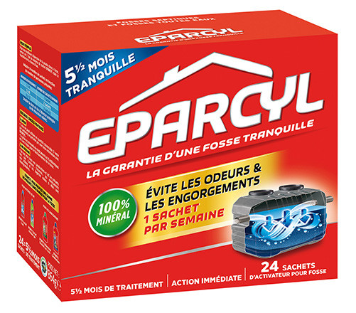 EPARCYL Activateur Biologique pour Fosse Septique 24 Sachets - 5½ de Traitement