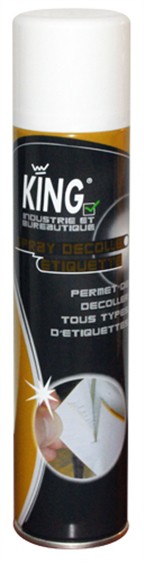 Aérosol décolle étiquettes et colle - KING - 300mL