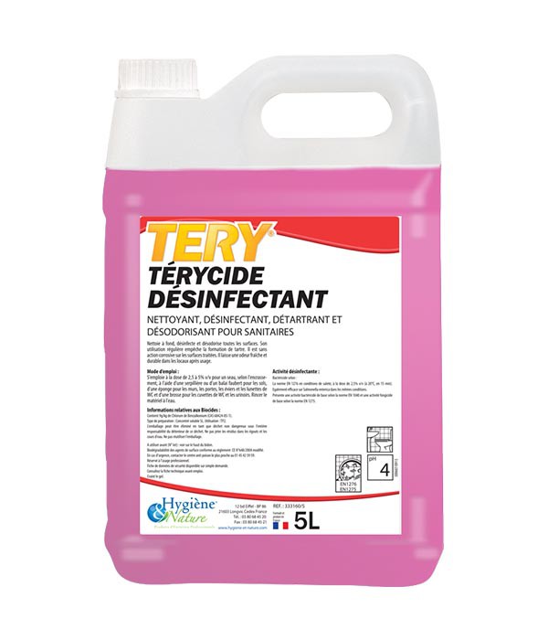 Désinfectant Sanitaires TERYCIDE - HYGIENE & NATURE - 5L 