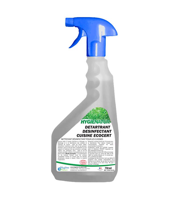 Détartrant Désinfectant Cuisine ECOLOGIQUE 750ML - HYGIENE & NATURE