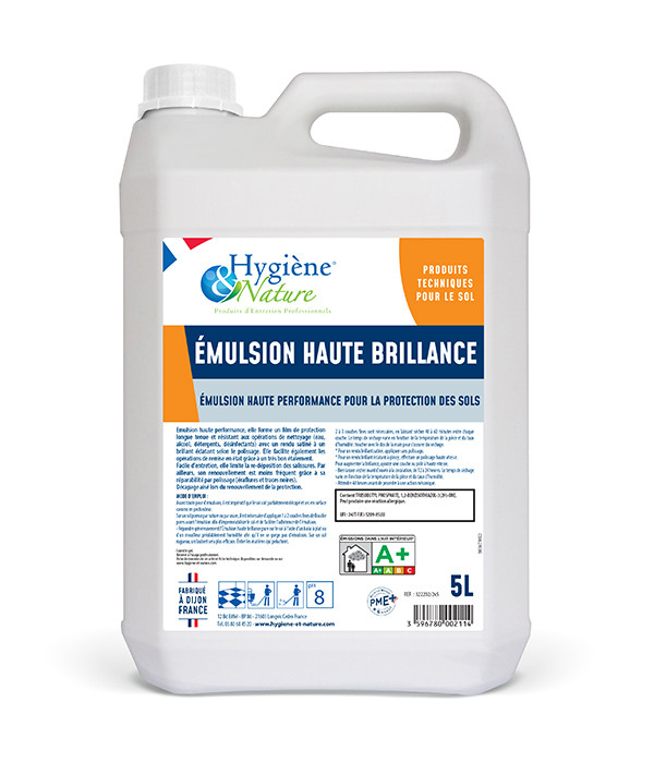 EMULSION HAUTE BRILLANCE 5L - HYGIENE ET NATURE 