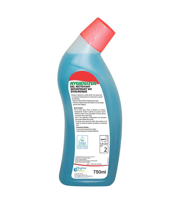 Gel nettoyant détartrant WC - HYGIENATUR - 750mL - Ecolabel