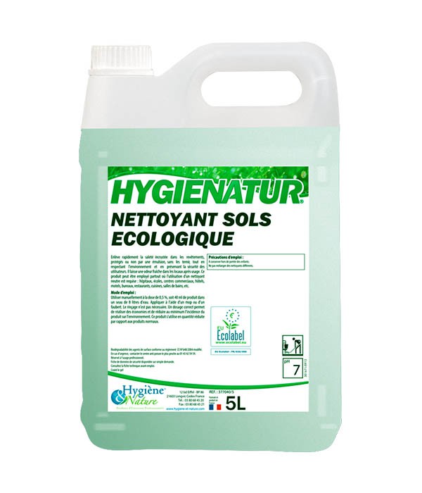 Nettoyant sols écologique -  HYGIENATUR - 5L - Ecolabel