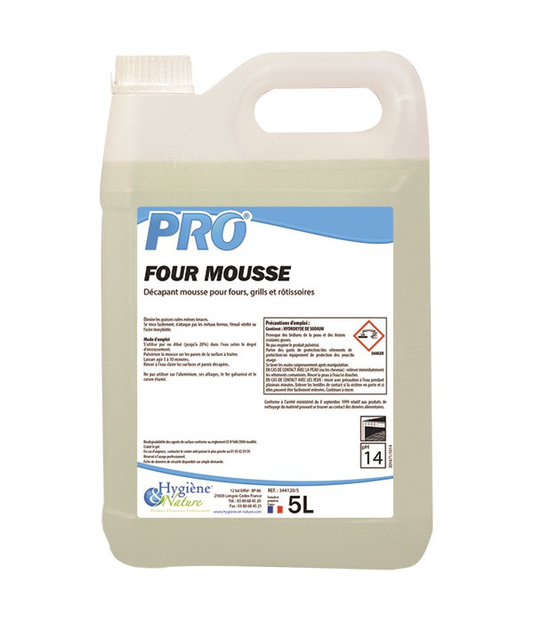 Décapant PRO FOUR MOUSS - HYGIENE & NATURE - 5L