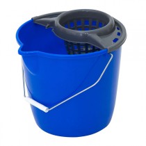 Seau rond bleu avec essoreur - LAMATEX - 12L