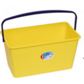 Seau rectangulaire 13L-jaune- multi usages 