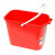 Seau 12 litres rouge rectangulaire Mery-THOMAS