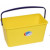 Seau rectangulaire 13L-jaune- multi usages 